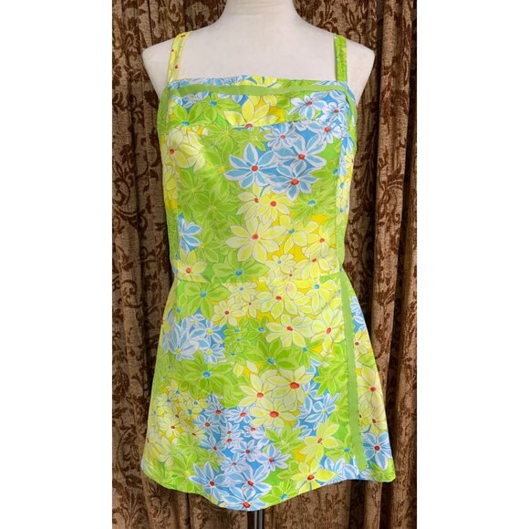 Vintage Swimsuit Playsuit Bathsuit  Mod Gabar 70s Vibrant Floral Made USA - Picture 1 of 11